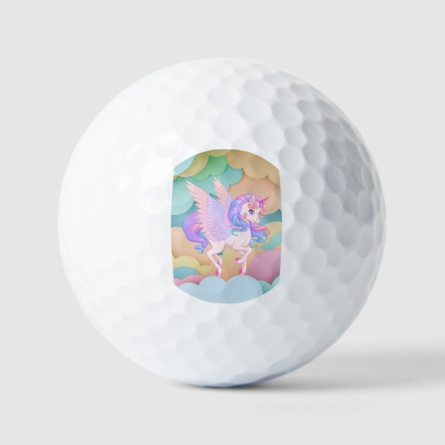 Golfball mit Einhorn (Vorderseite)