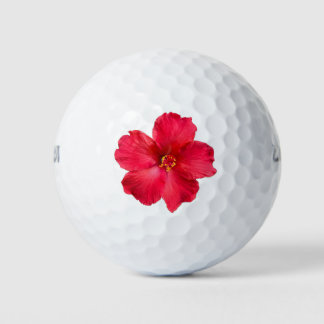 Golfball mit Hibiskus Blume