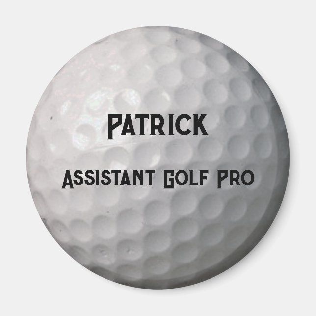 Golfball mit Personalisiertem Namen Magnet (Vorne)