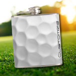 Golfball mit Personalisiertem Text Flachmann<br><div class="desc">Einzigartiges Design für den lässigen Golfer zum beruflichen im Herzen. Einzigartig und elegant,  wird dies Ihre Golffreunde beim nächsten Turnier oder der nächsten Ansammlung sicherlich beeindrucken. Passen Sie diesen Golf Ball mit dem Text Ihrer Wahl an.</div>