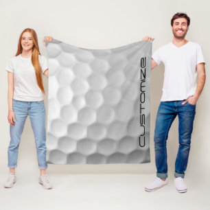 Golfball mit Personalisiertem Text Fleecedecke