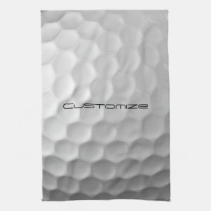 Golfball mit Personalisiertem Text Geschirrtuch