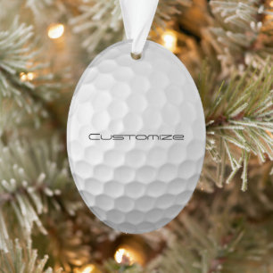 Golfball mit Personalisiertem Text Ornament