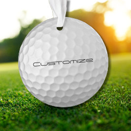 Golfball mit Personalisiertem Text Ornament