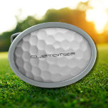 Golfball mit Personalisiertem Text Ovale Gürtelschnalle<br><div class="desc">Einzigartiges Design für den lässigen Golfer zum beruflichen im Herzen. Einzigartig und elegant,  wird dies Ihre Golffreunde beim nächsten Turnier oder der nächsten Ansammlung sicherlich beeindrucken. Passen Sie diesen Golf Ball mit dem Text Ihrer Wahl an.</div>