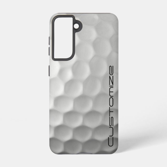 Golfball mit Personalisiertem Text Samsung Galaxy Hülle (Rückseite)