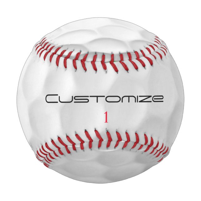 Golfball mit Personalisiertem Text und Nummer Baseball (Vorderseite)