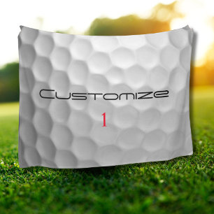 Golfball mit Personalisiertem Text und Nummer Fleecedecke