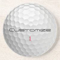Golfball mit Personalisiertem Text und Nummer