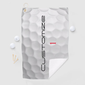 Golfball mit Personalisiertem Text und Nummer Golfhandtuch
