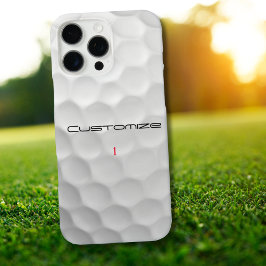 Golfball mit Personalisiertem Text und Nummer iPhone 16 Pro Max Hülle
