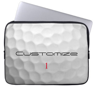 Golfball mit Personalisiertem Text und Nummer Laptopschutzhülle