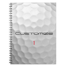 Golfball mit Personalisiertem Text und Nummer Notizblock