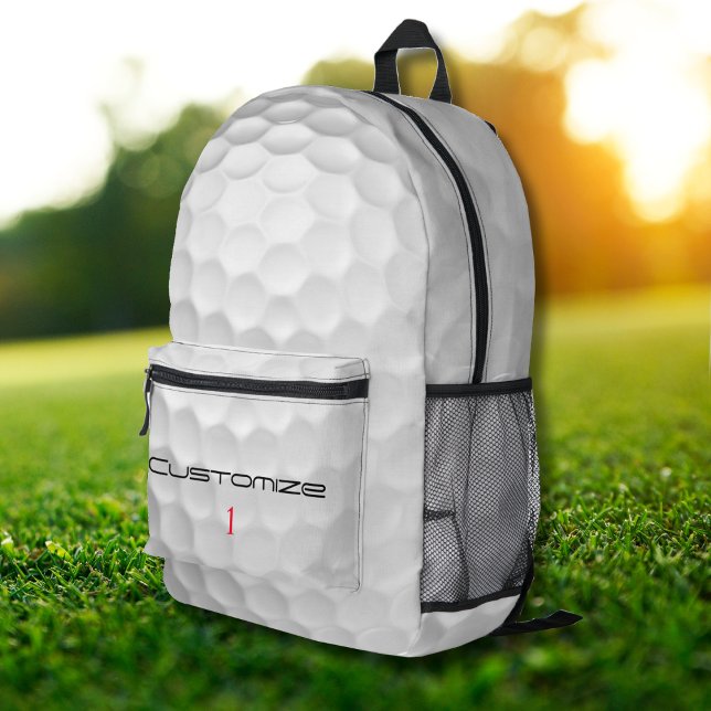 Golfball mit Personalisiertem Text- und Zahlenzugr Bedruckter Rucksack (Von Creator hochgeladen)
