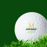 Golfball mit stilvollem Monogramm<br><div class="desc">Ein Ball,  der mit dem Namen initialisiert wird,  der den stilvollen Golfspieler</div>