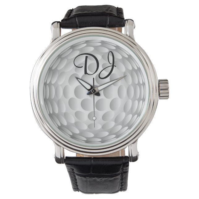 Golfball, Monogramm, Armbanduhr (Vorderseite)