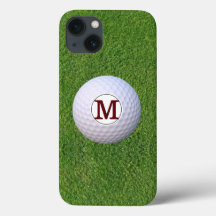 Golfball Monogramm Greens Rasen Golfer