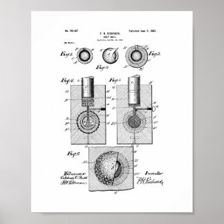 Golfball-Patent Poster