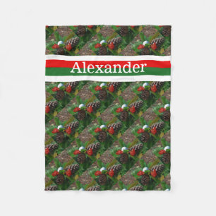 Golfball Personalisiert mit dem Namen Red & Green Fleecedecke