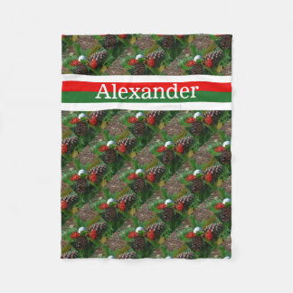 Golfball Personalisiert mit dem Namen Red & Green Fleecedecke