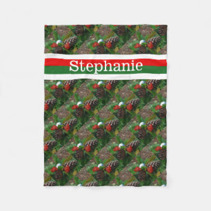 Golfball Personalisiert mit dem Namen Red & Green Fleecedecke