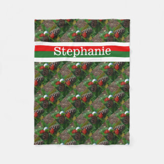 Golfball Personalisiert mit dem Namen Red & Green Fleecedecke