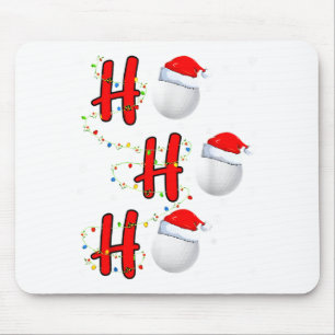 Golfball-Santa-Hut Ho Ho Ho Männer Frauen Weihnach Mousepad