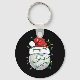 Golfball-Santa-Hut Männer Frauen Weihnachten Golfe Schlüsselanhänger