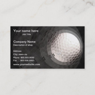 Golfball-Schablonen-Visitenkarte Visitenkarte