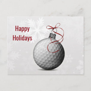 Golfball-Schmuck Weihnachtskarten Feiertagspostkarte