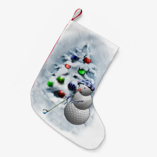Golfball-Schneemann-Weihnachten Kleiner Weihnachtsstrumpf