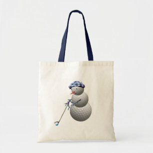 Golfball-Schneemann-Weihnachten Tragetasche