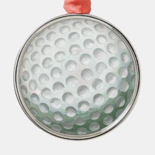Golfball Silbernes Ornament
