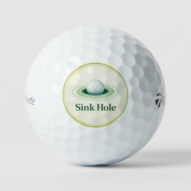 Golfball | Sinkloch-Design | Lustiges Firmengesche (Vorderseite)