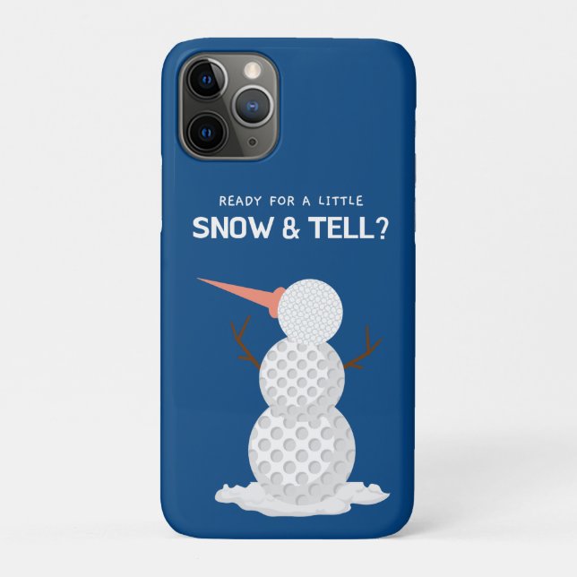 Golfball Snowman Case-Mate iPhone Hülle (Rückseite)