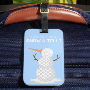 Golfball Snowman Gepäckanhänger