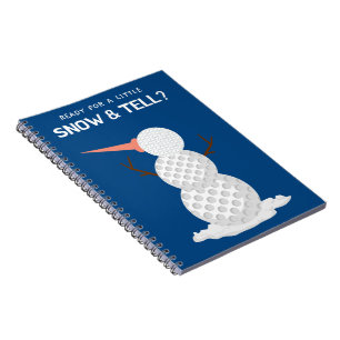 Golfball Snowman Notizblock