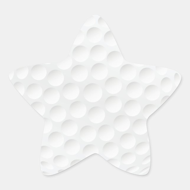 Golfball Stern-Aufkleber (Vorderseite)