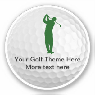 Golfball-Thema-Golf herausgeschnitten Aufkleber