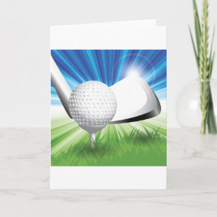 Golfball und T-Shirt Grußkarten Karte