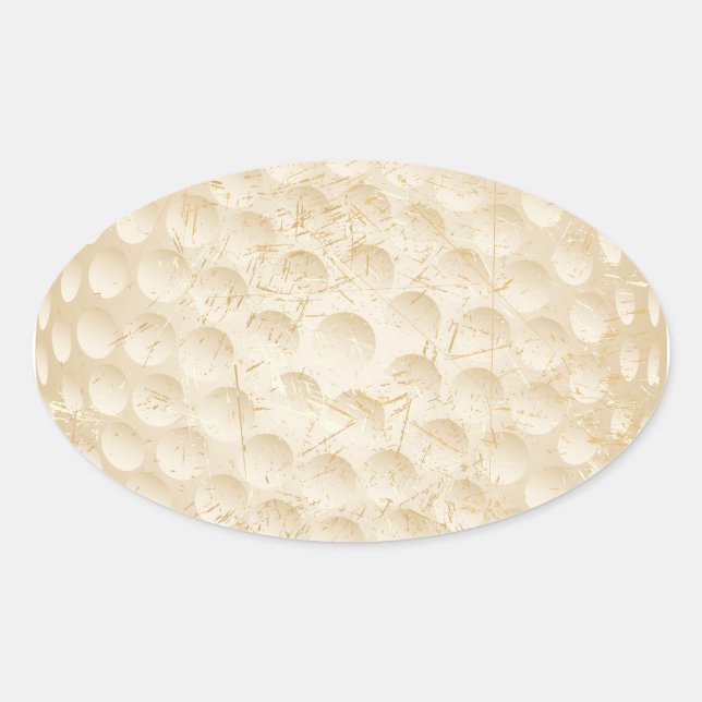 Golfball Vintag Ovaler Aufkleber (Vorderseite)