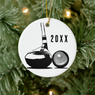 Golfball-Weihnachten Keramik Ornament