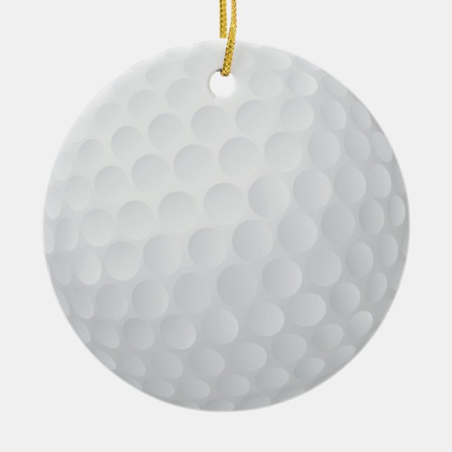Golfball Weihnachtsandenken Keramik Ornament (Vorne)