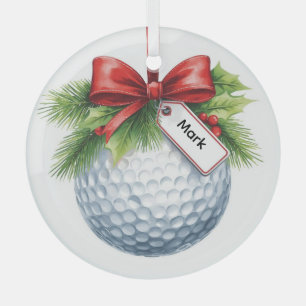Golfball Weihnachtsthema Ornament Aus Glas
