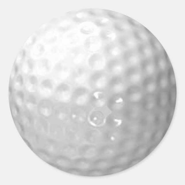 Golfballaufkleber Runder Aufkleber (Vorderseite)