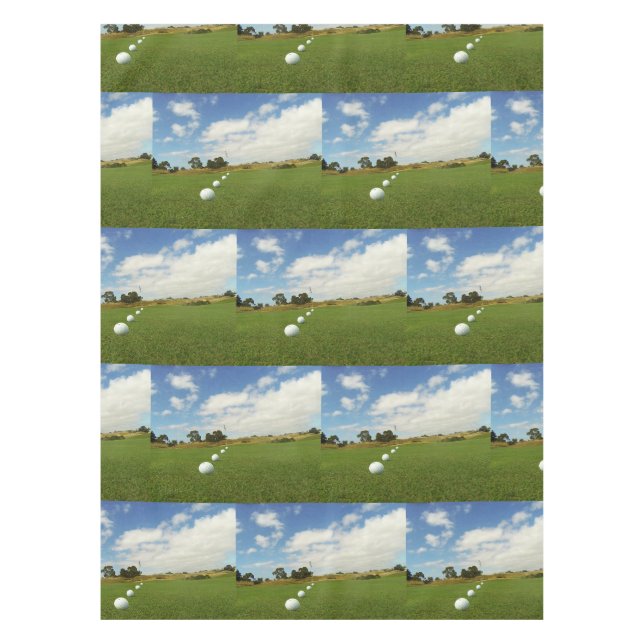 Golfbälle, die bis zur Fahne gegliedert sind, Tischdecke (Vorderseite)