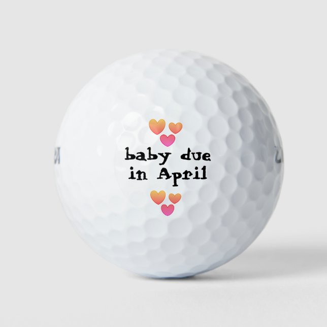 Golfbälle für das Baby im April (Vorderseite)
