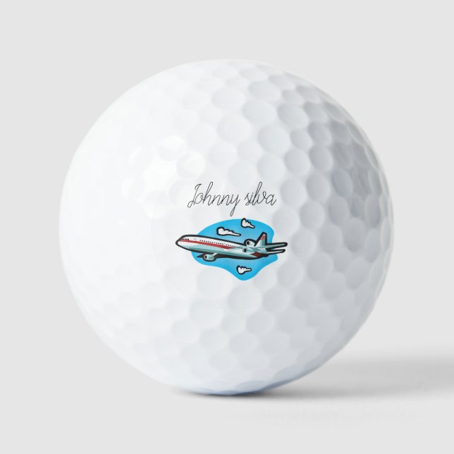 Golfbälle im Flugzeugdesign (Vorderseite)