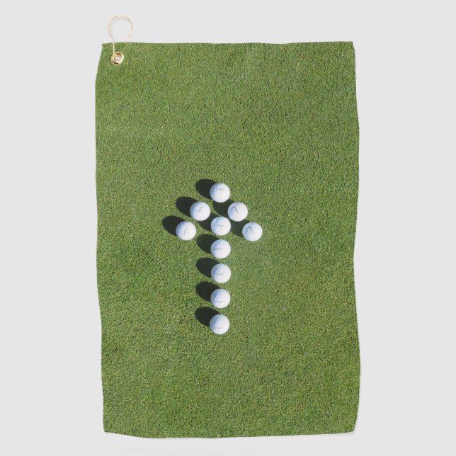 Golfbälle in Form eines Pfeils Beste Golfhandtuch (Vorderseite)