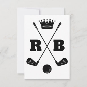 Golfbälle mit eigenem Namen und Marke gestalten RSVP Karte